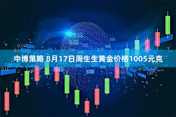 中博策略 8月17日周生生黄金价格1005元克